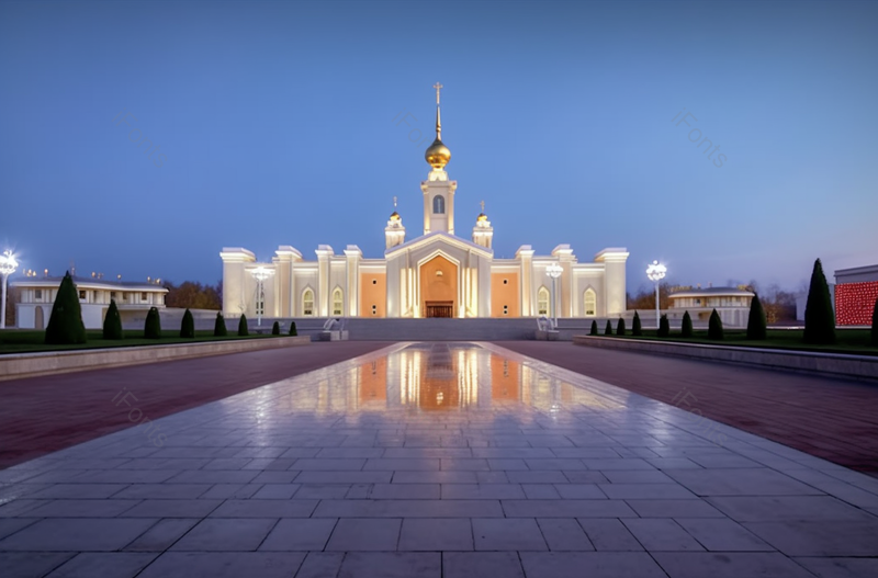 实拍城堡建筑亮灯夜景美景摄影图,高清,摄影图,摄影图片,图片大全,摄影图免费下载